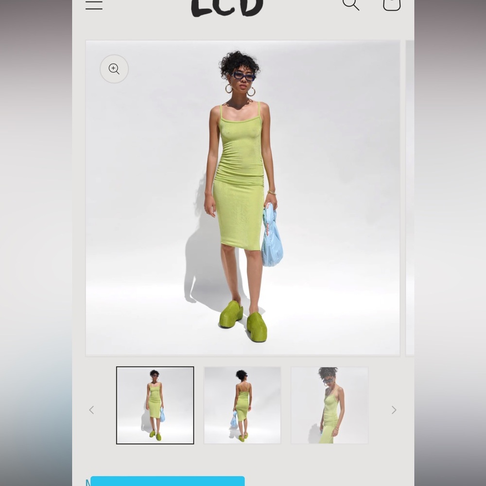 Shinny Neon green dress  medium and large